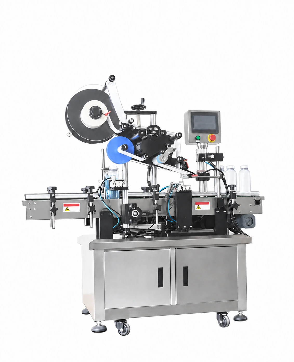 Round & corner labeling Round bottle corner labeler
