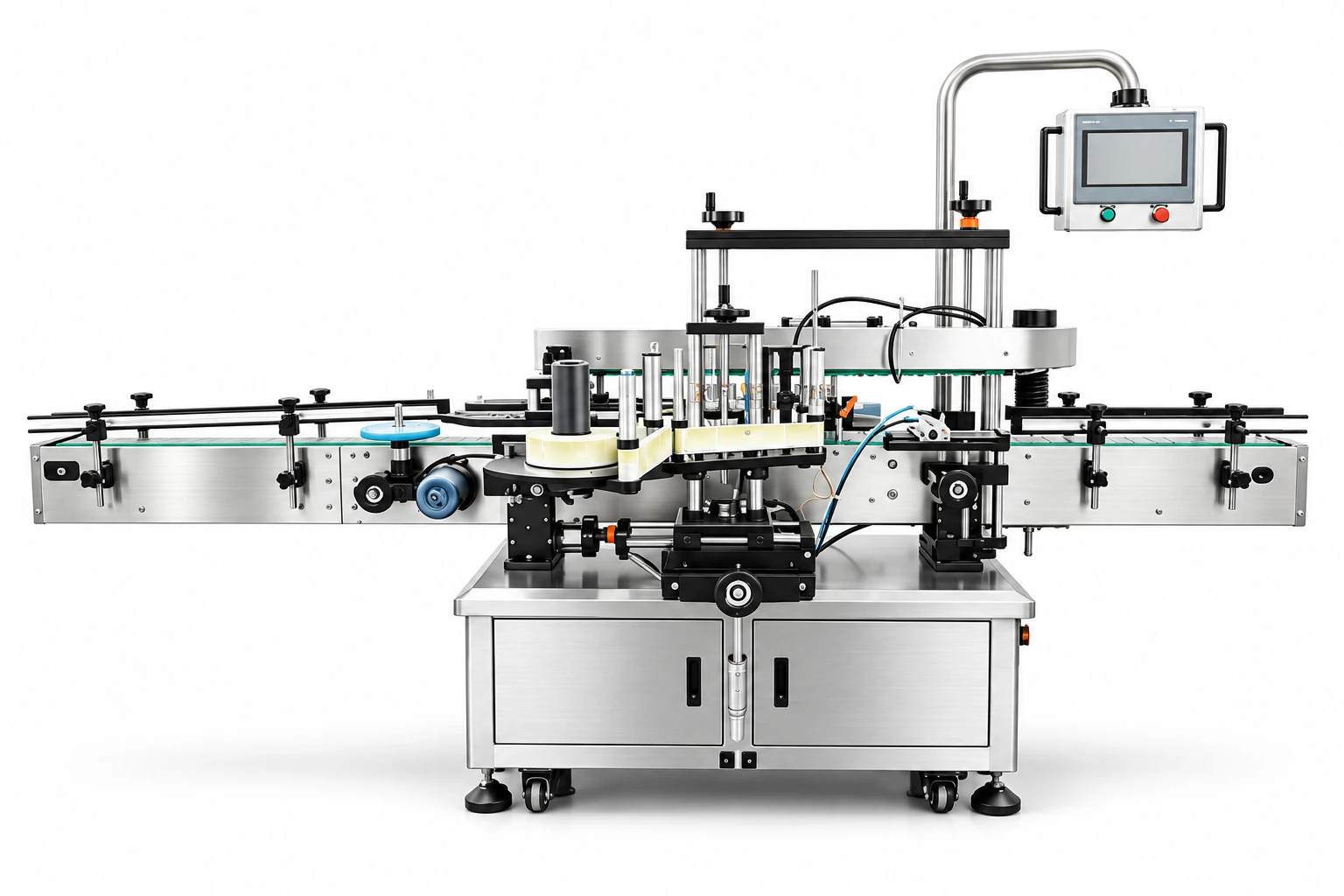 Three-side labeling Three-side square bottle labeler